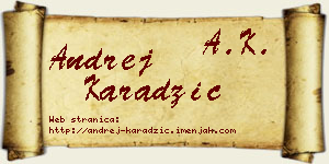 Andrej Karadžić vizit kartica
